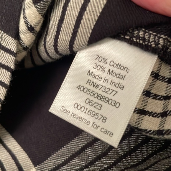 NWOT SO Goods For Life The Favorite Button-down Shirt XXL Plaid Black & Tan - Picture 10 of 11